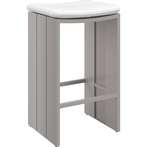 Verin 30.5 inch Greige / Stinson White Outdoor Barstool